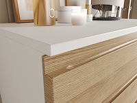 Badkamerkast torres 60cm met 2 deuren & 2 lades - eikdecor/wit - afbeelding 5 van  7