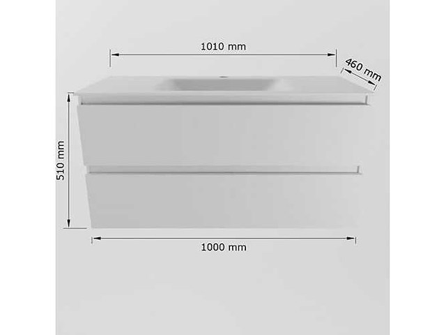 Badkamerkast wit 100 cm - afbeelding 3 van  4
