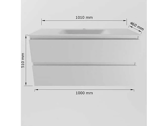 Badkamerkast wit 100 cm - afbeelding 5 van  7