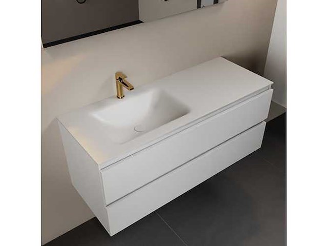 Badkamerkast wit 120 cm links - afbeelding 1 van  3