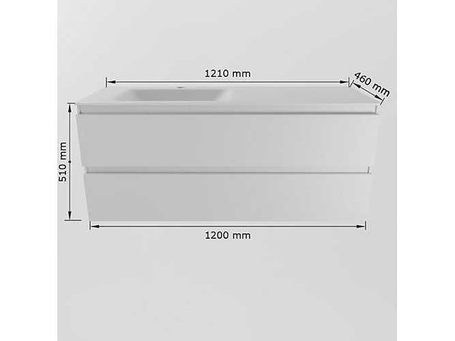 Badkamerkast wit 120 cm links - afbeelding 5 van  7