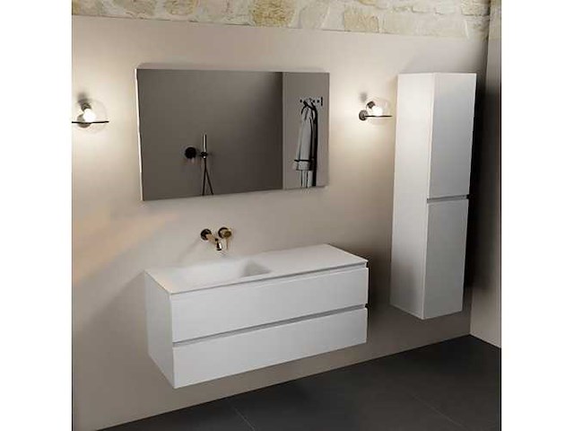 Badkamerkast wit 120 cm links - afbeelding 3 van  4