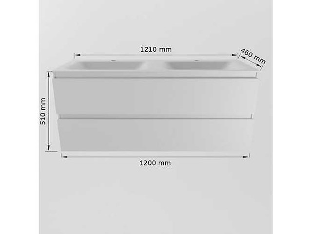 Badkamerkast wit 120cm dubbel - afbeelding 5 van  7