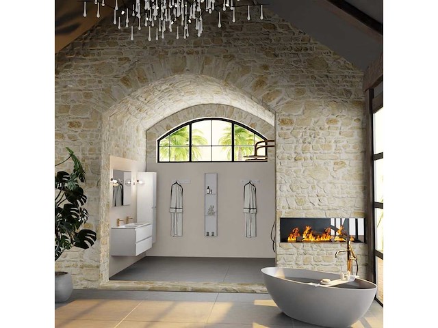 Badkamerkast wit 120cm dubbel - afbeelding 3 van  7