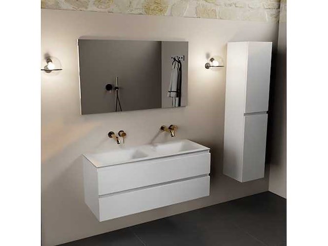 Badkamerkast wit 120cm dubbel - afbeelding 2 van  3