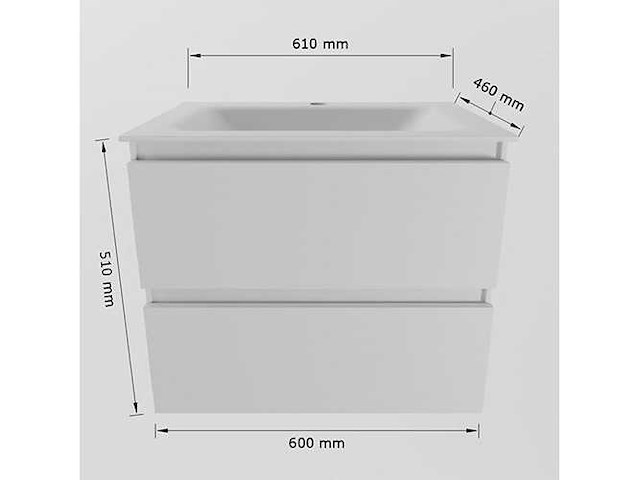Badkamerkast wit 60cm - afbeelding 3 van  3