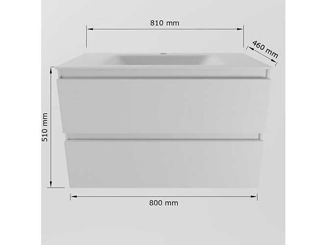 Badkamerkast wit 80cm - afbeelding 4 van  5
