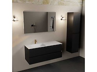 Badkamerkast zwart 120 cm links - afbeelding 4 van  6