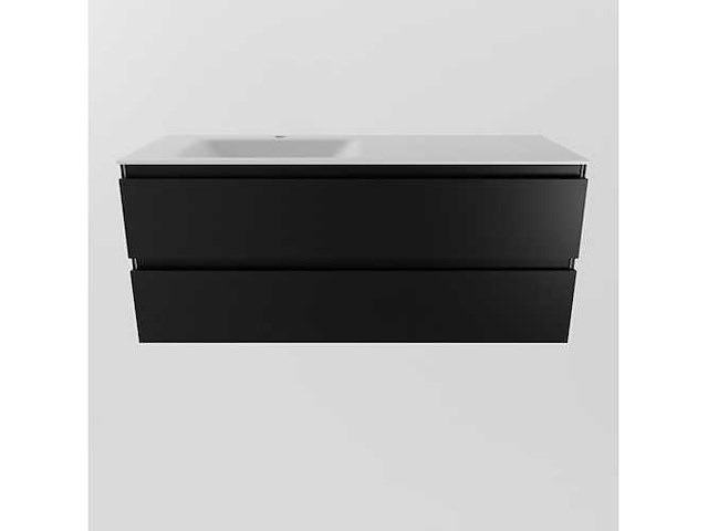 Badkamerkast zwart 120 cm links - afbeelding 5 van  6