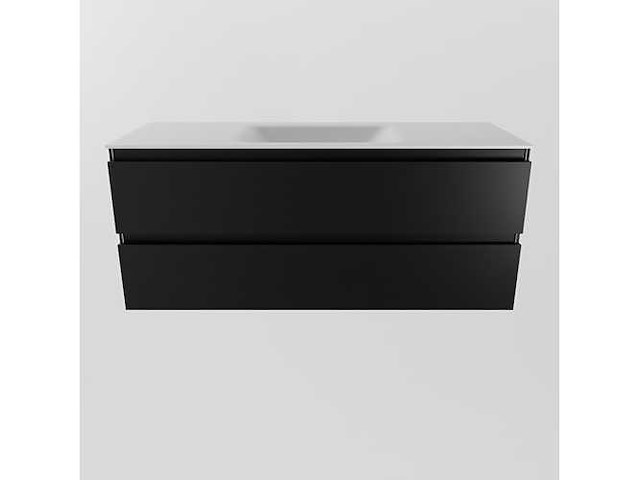 Badkamerkast zwart 120 cm midden - afbeelding 5 van  6