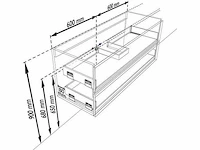 Badkamerkast zwart 120 cm midden - afbeelding 2 van  6