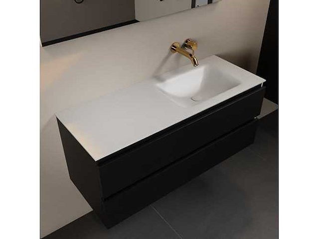 Badkamerkast zwart, 120 cm rechts - afbeelding 3 van  6