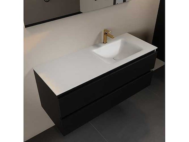 Badkamerkast zwart, 120 cm rechts - afbeelding 1 van  4