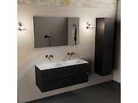 Badkamerkast zwart 120cm dubbel - afbeelding 4 van  6