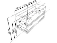 Badkamerkast zwart 120cm dubbel - afbeelding 1 van  3
