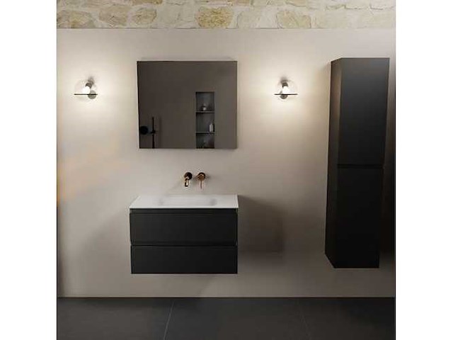 Badkamerkast zwart 80cm - afbeelding 6 van  6