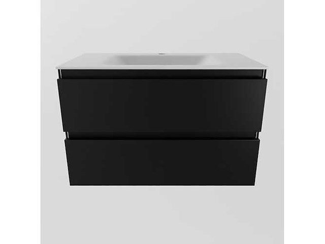 Badkamerkast zwart 80cm - afbeelding 3 van  4