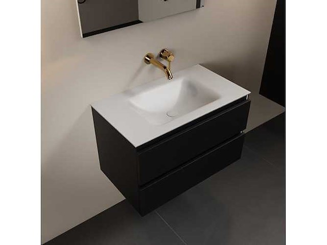 Badkamerkast zwart 80cm - afbeelding 1 van  5