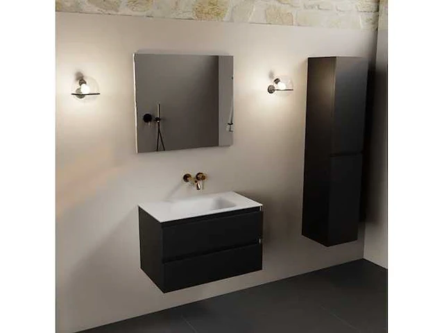 Badkamerkast zwart 80cm - afbeelding 4 van  6