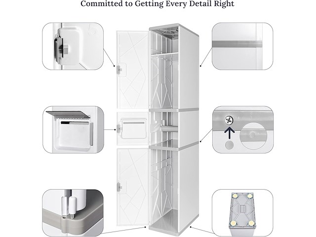 Badkamerkastje met wc-rolhouder - afbeelding 2 van  3