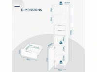Badkamerkolom, badkamerkast, toiletkast - afbeelding 3 van  8