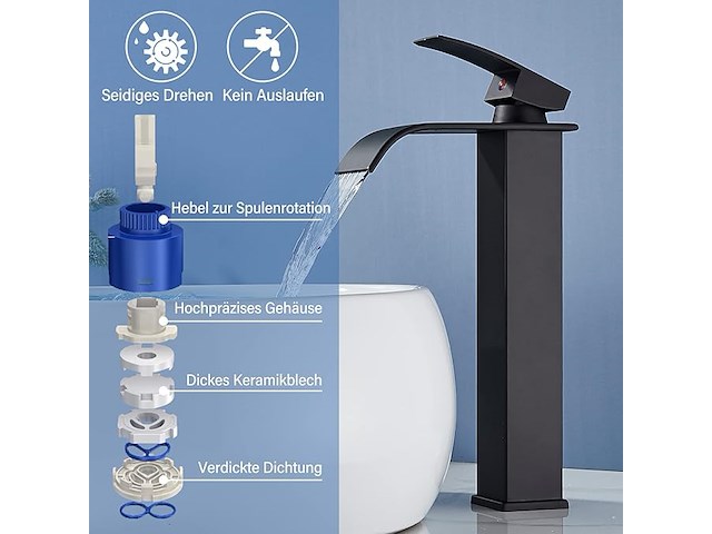 Badkamerkraan zwart - afbeelding 4 van  4