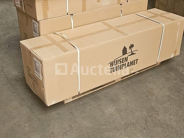 Badkamermeubel 120 cm - hoogglans zwart + witte dubbele wasbak - incl. kranen - afbeelding 7 van  9