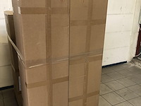 Badkamermeubel 145 cm - hoogglans wit + witte dubbele wasbak - incl. kranen - afbeelding 9 van  9