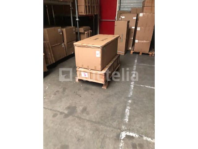 Badkamermeubel 2-persoons - 150 cm - hout decor met zwarte marmeren wasbak - incl. kranen - afbeelding 2 van  10