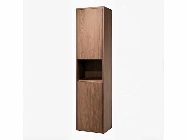 Badkamermeubel 2-persoons met hangkast - 120cm - kleur walnoot - afbeelding 5 van  19