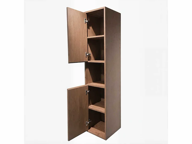 Badkamermeubel 2-persoons met hangkast - 150cm - kleur walnoot - afbeelding 8 van  21