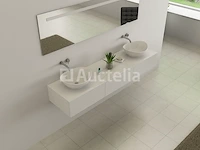 Badkamermeubel baveno | 180 cm | hoogglans wit met 2 witte waskommen | incl. kranen - afbeelding 4 van  4