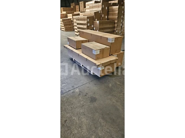 Badkamermeubel baveno | 180 cm | met zijkasten | donker hout decor met 2 zwarte waskommen | incl. kranen - afbeelding 5 van  10
