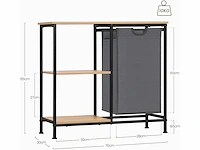 Badkamerplank met mand voor vuile kleren - afbeelding 2 van  5