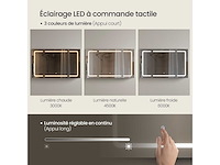 Badkamerwandkast, met led-spiegel - 100 cm - afbeelding 4 van  6