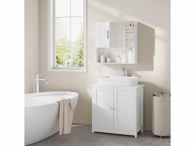 Badkamerwandkast met spiegeltoiletkast - afbeelding 3 van  6