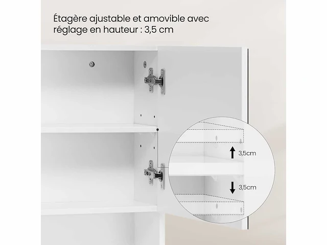 Badkamerwandkast met spiegeltoiletkast - afbeelding 5 van  6