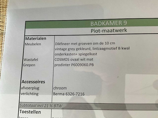 Badkamer/wandmeubel piot - afbeelding 6 van  12