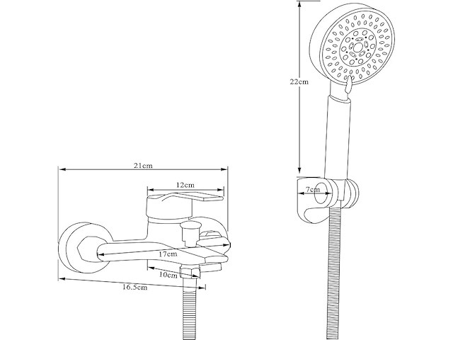 Badkuipkraan wandmontage - afbeelding 2 van  6