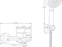 Badkuipkraan wandmontage - afbeelding 2 van  6