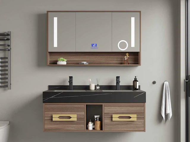 Badmeubelset - melamine, mdf, metaal - vonato - 0 - ardène 120 - afbeelding 1 van  6