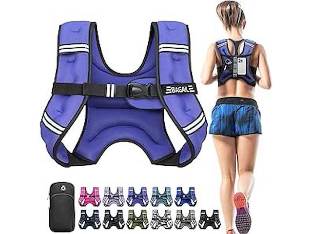 Bagail verzwaarde vest lila 3,6kg - afbeelding 3 van  5