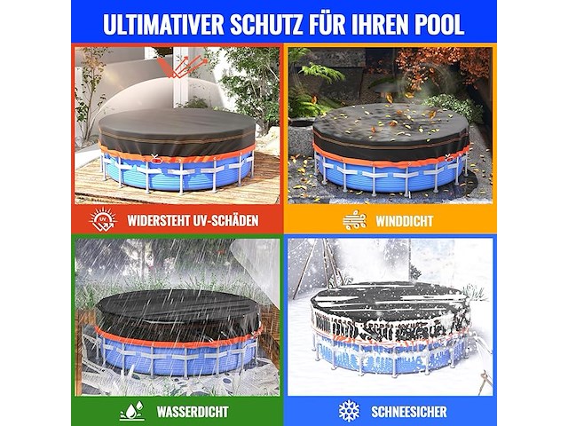 Bahaguly zwembadafdekking (rond 315 cm) - afbeelding 4 van  5