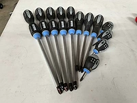 Bahco diverse maten schroevendraaiers kruis (12x)