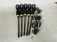 Bahco diverse maten schroevendraaiers plat (12x)