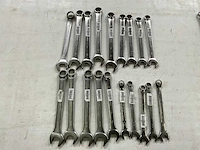 Bahco diverse maten steek- en ringsleutels (19x)