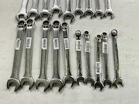 Bahco diverse maten steek- en ringsleutels (19x) - afbeelding 3 van  4