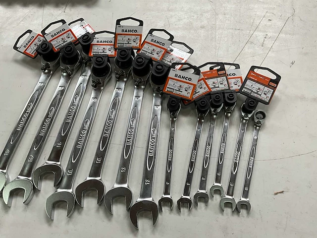 Bahco diverse maten steek- en ringsleutels met ratel (13x) - afbeelding 4 van  4