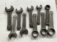 Bahco diverse steek- en ringsleutels (10x)