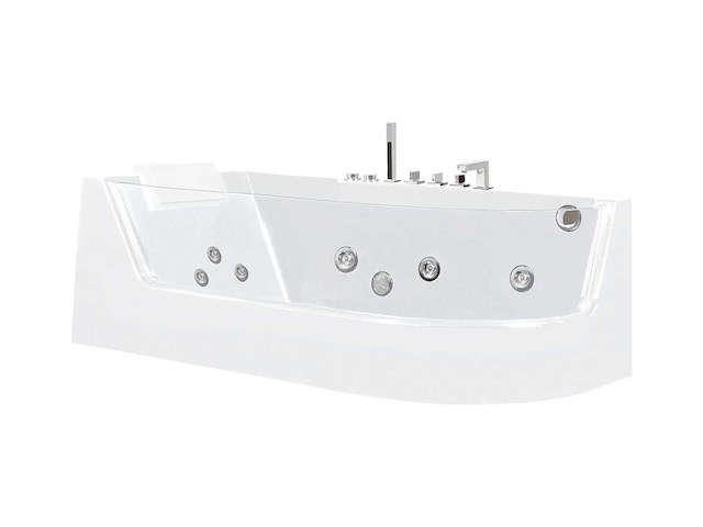 Baignoire balnéo vitrée blanche - 1 place - 263l - angle gauche (x2) - afbeelding 2 van  8